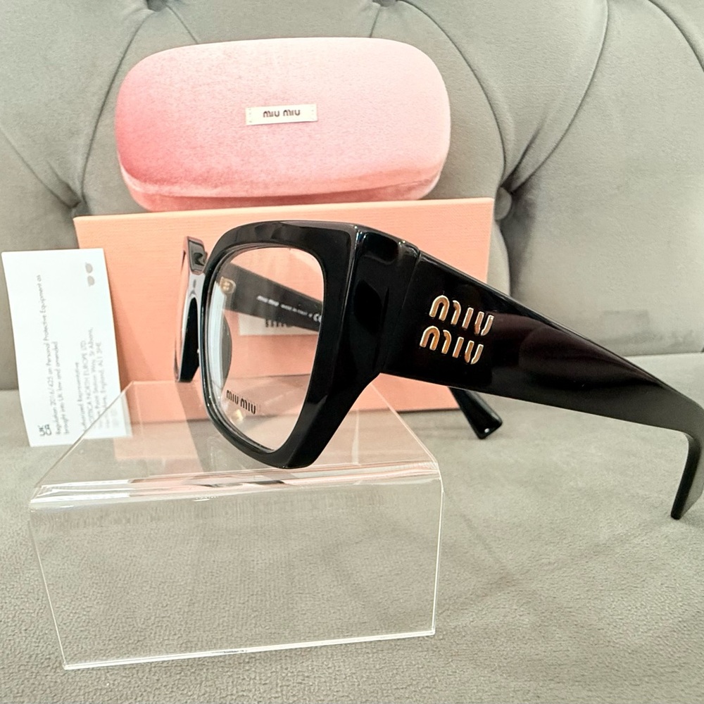 NEW Miu Miu 03VV Eyeglasses 1421O1 Black 100% AUTHENTIC